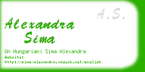 alexandra sima business card